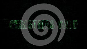 3D animation data digital code with `Christmas Sale` text