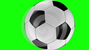 3D animation of durable soccer ball rolling across the screen.