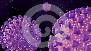 3d animation of Echovirus or enteric cytopathic human orphan virus