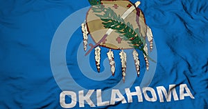 3D animation of a flag of Oklahoma