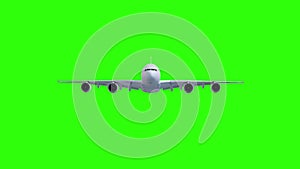 3D animation of a plane seen the front - loop - 3D rendering