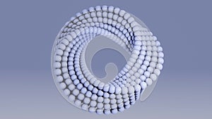 3d animation render of Abstract ring rotating. Smooth hypnotic pattern. Infinite seamless loop. Ring rotation light