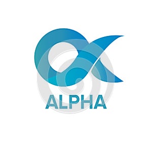 3D Aqua Alpha Logo Template
