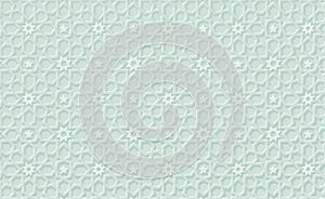 3d Arabesque pattern ornament vector background