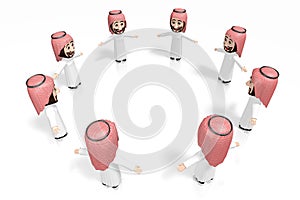 3D Arabs - cartoon characters
