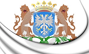3D Arnhem coat of arms Gelderland, Netherlands.