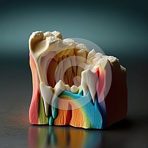 3D artificial model of the human gingiva without the tooth