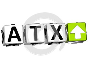 3D ATX Button Click Here Block Text