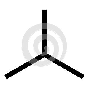 3D axis coordinate system measurement modeling space XYZ tridimensional icon black color vector illustration image flat style