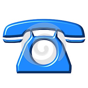 3D Azure Telephone photo