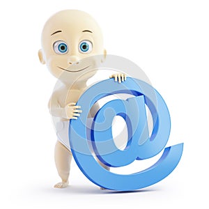 3d baby e mail sign