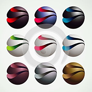 3D Ball Symbol Graphic objects, luxury and modern style