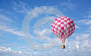 3d balloon in the blue sky