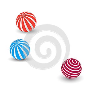 3D balls decoration  illustration on white background