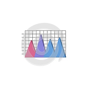 3D bar chart icon. Element of colored charts and diagrams for mobile concept and web apps. Icon for website design and development