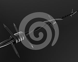 3D Barbed wire background