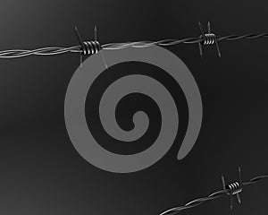 3D Barbed wire background