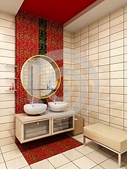 3d bathroom rendering