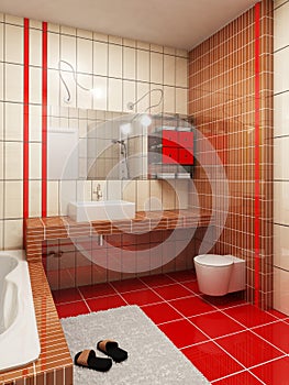 3d bathroom rendering