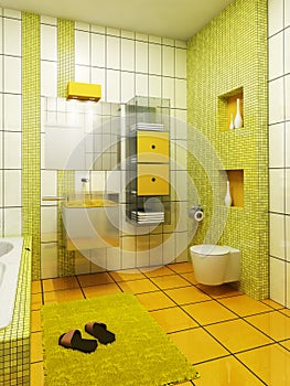 3d bathroom rendering