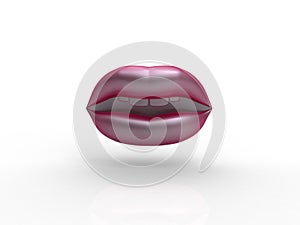 3D Beautiful Woman Lips - Rendering