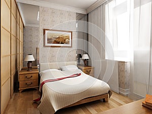 3d bedroom rendering