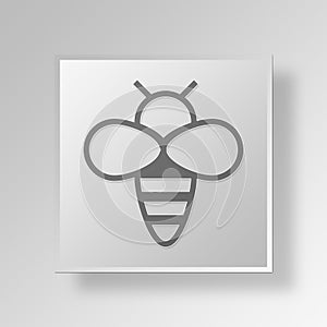 3D bee icon Business Concept