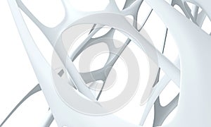 3d bionic white background photo