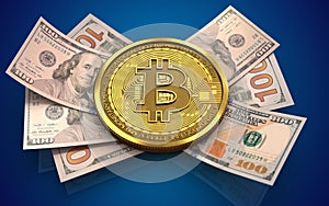 3d bitcoin banknotes