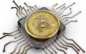 3d bitcoin computer chip