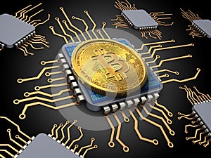 3d bitcoin with processors