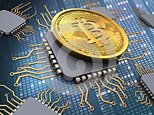 3d bitcoin with processors