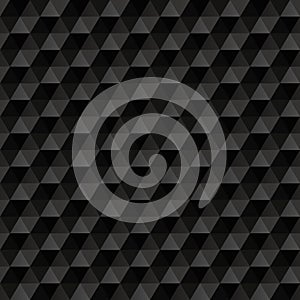3d black abstract background. Geometric seamless