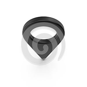 3D Black Map Pointer, Location Map Icon