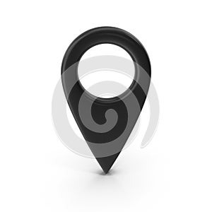 3D Black Map Pointer, Location Map Icon