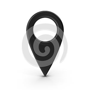 3D Black Map Pointer, Location Map Icon