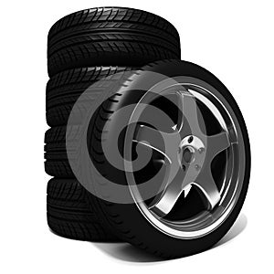 3d black tyres