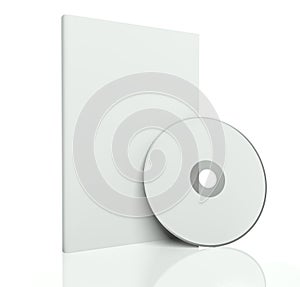 3d blank box and cd or dvd disk