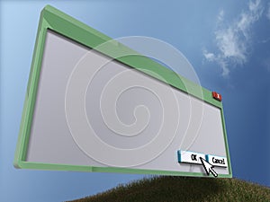 3D blank query window (perspective view)