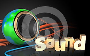 3d blank'sound' sign