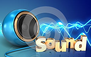 3d blank'sound' sign