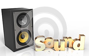 3d blank'sound' sign