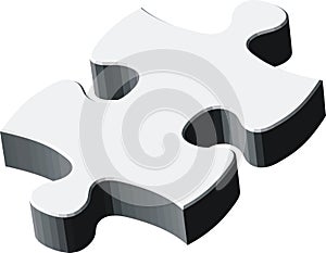 3d blankpuzzle piece