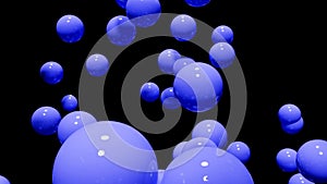 3d blow bubbles balls floating in air stock image