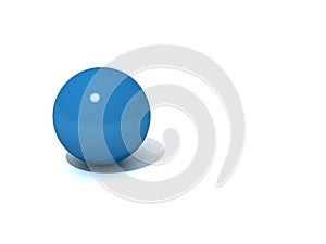 3d blue ball