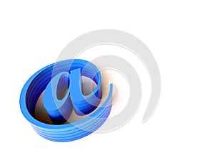 3d blue email sign