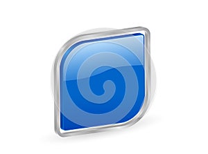 3d blue icon with contour