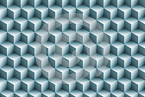 3d blue metallic cubes background photo