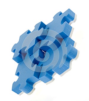 3D blue puzzle