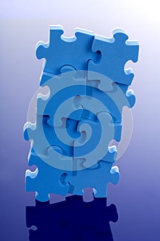 3D blue puzzle